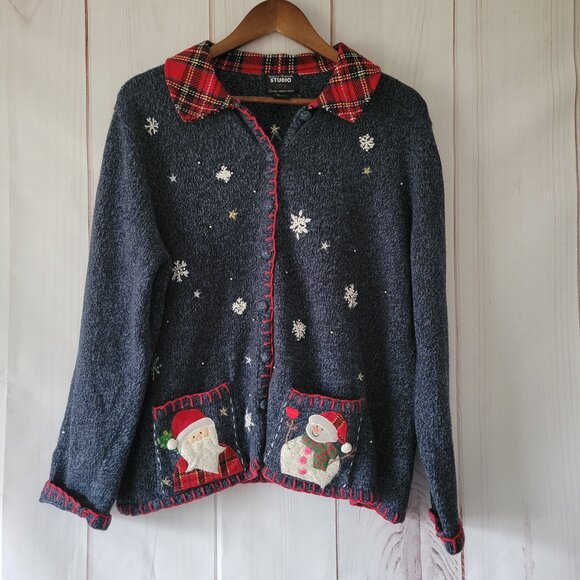 Vintage Designers Originals Studio Joy Women’s XL Button-down Cardigan Sweater - Picture 1 of 9